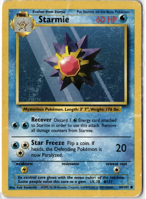 Starmie Base Set 64/102 Vorderseite