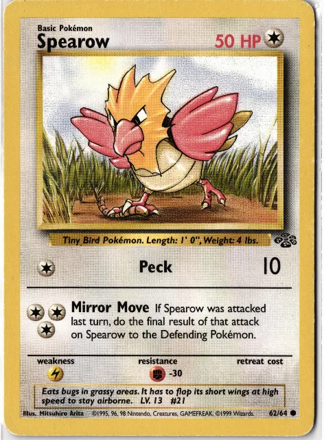 Spearow Jungle 62/64 Vorderseite