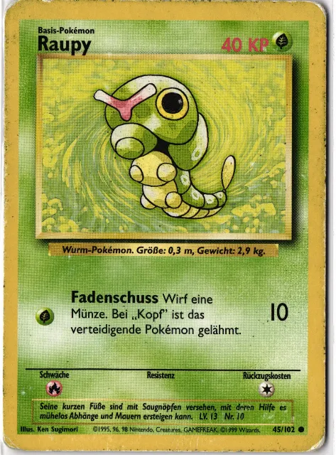 Raupy Base Set 45/102 Vorderseite