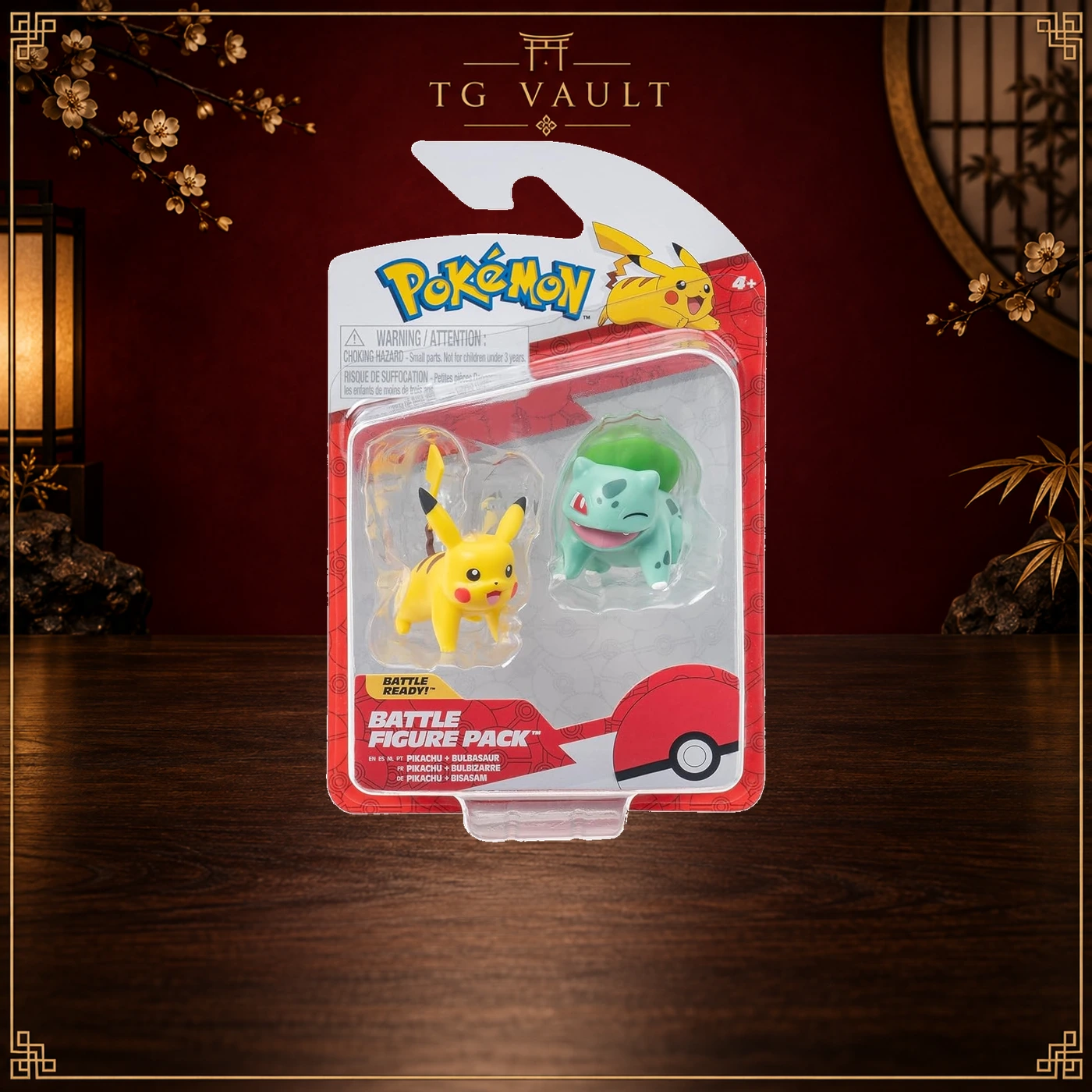 Jazwares Pokémon Bisasam & Pikachu First Partner Battle Figure 2-Pack