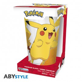 ABYstyle Pokémon Pikachu Foil Premium Glas – 400 ml – offizielles Produktbild