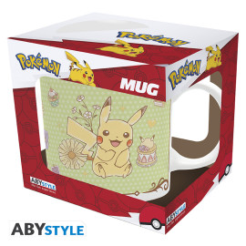 ABYstyle Pokémon Café Tasse – Pikachu & Evoli – 320 ml – offizielles Produktbild