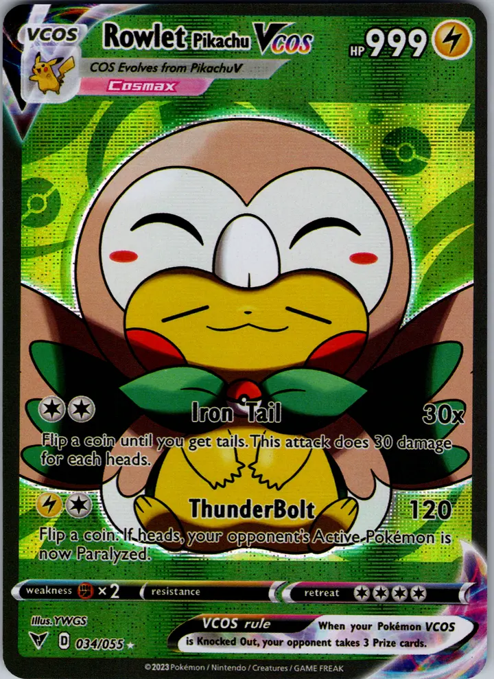 Rowlet Pikachu VCos – TG Vault Vault Drop