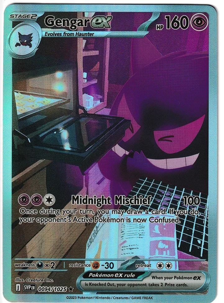 Custom Card Gengar ex · Midnight Mischief – TG Vault Vault Drop