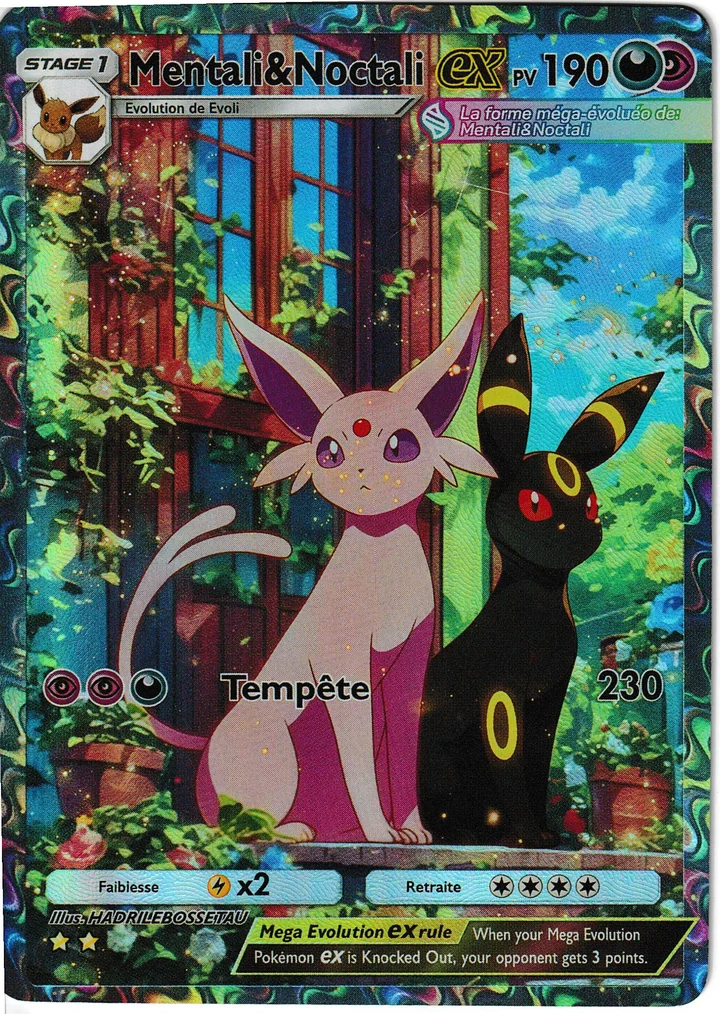 Custom Card Mentali & Noctali EX – TG Vault Vault Drop