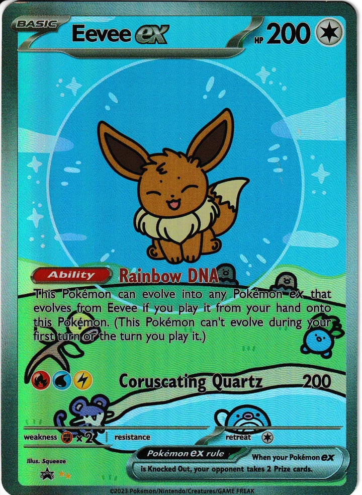 Custom Card Eevee ex · Holo Art – TG Vault Vault Drop
