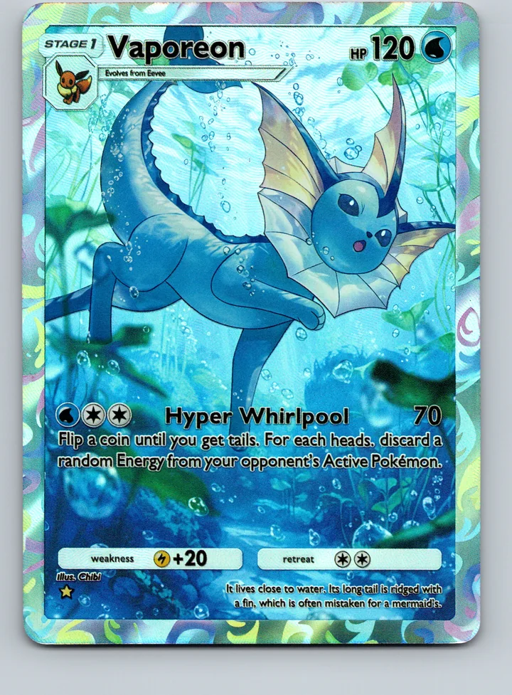 Pocket TCG Vaporeon Custom Card – TG Vault Vault Drop