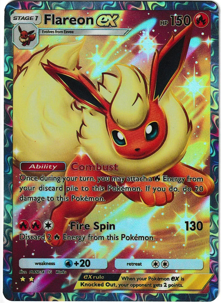 Pocket TCG Flareon ex Custom Card – TG Vault Vault Drop