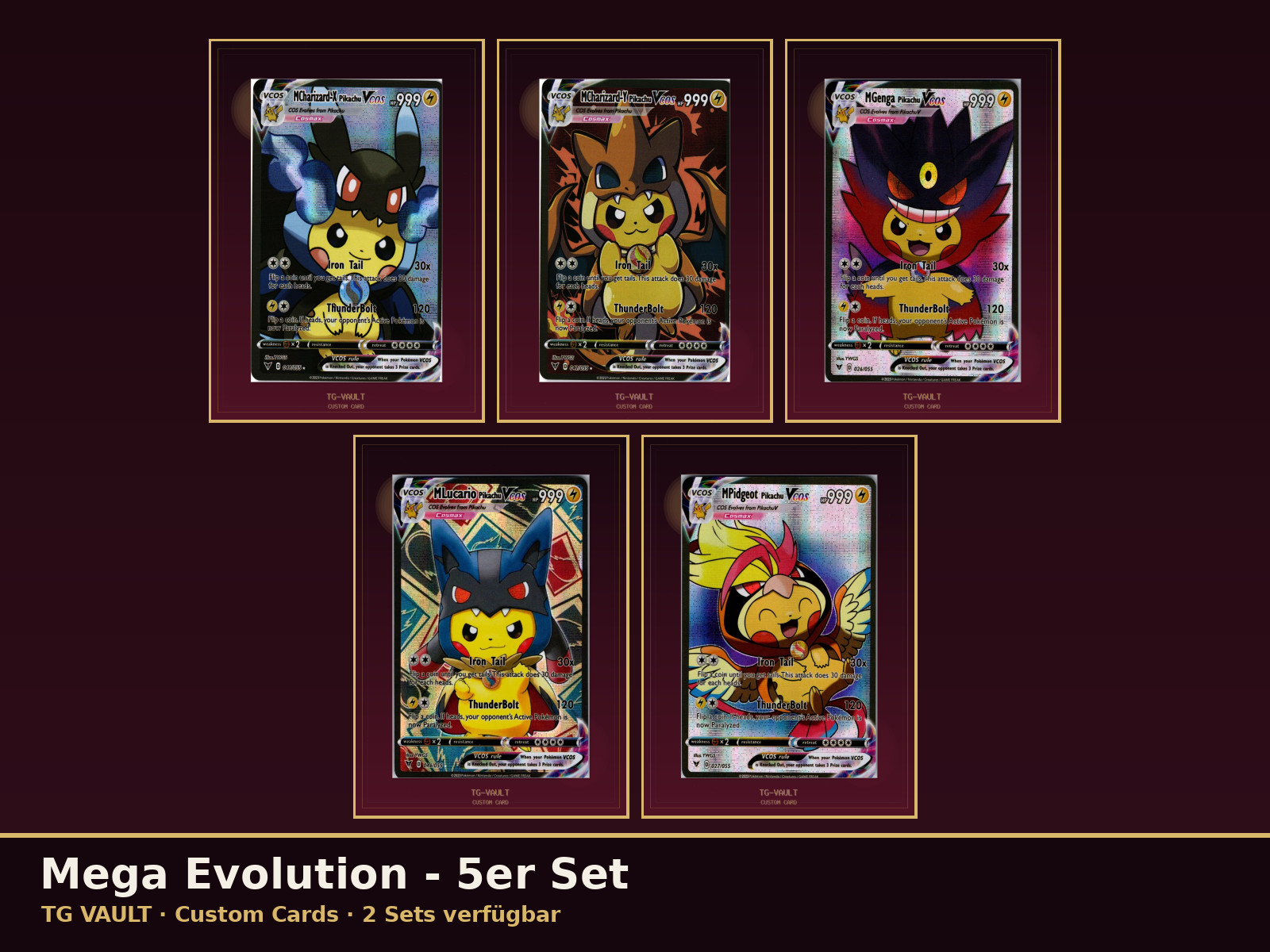 Mega Evolution Pikachu Set Custom Cards