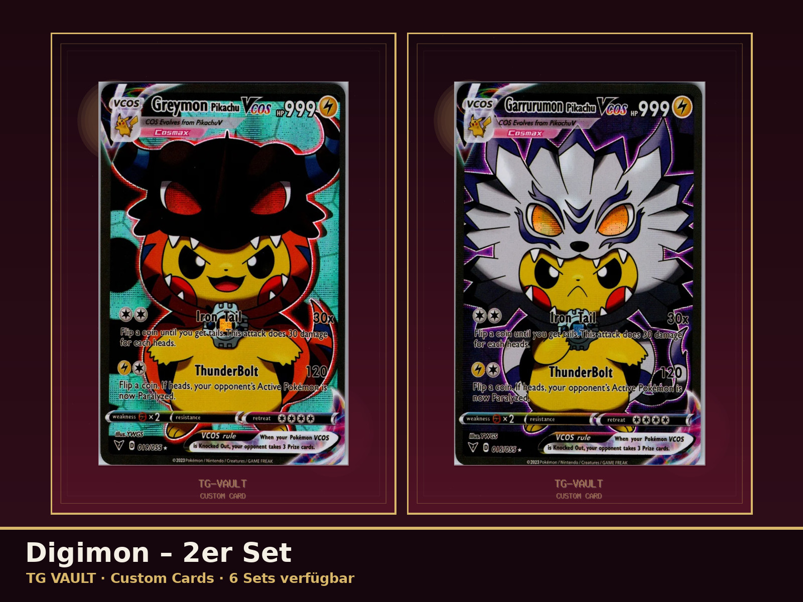 Digimon Pikachu Set Custom Cards