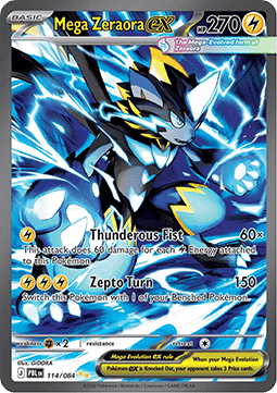 Mega-Zeraora-ex Special Illustration Rare PBL 114 aus Dunkelnacht