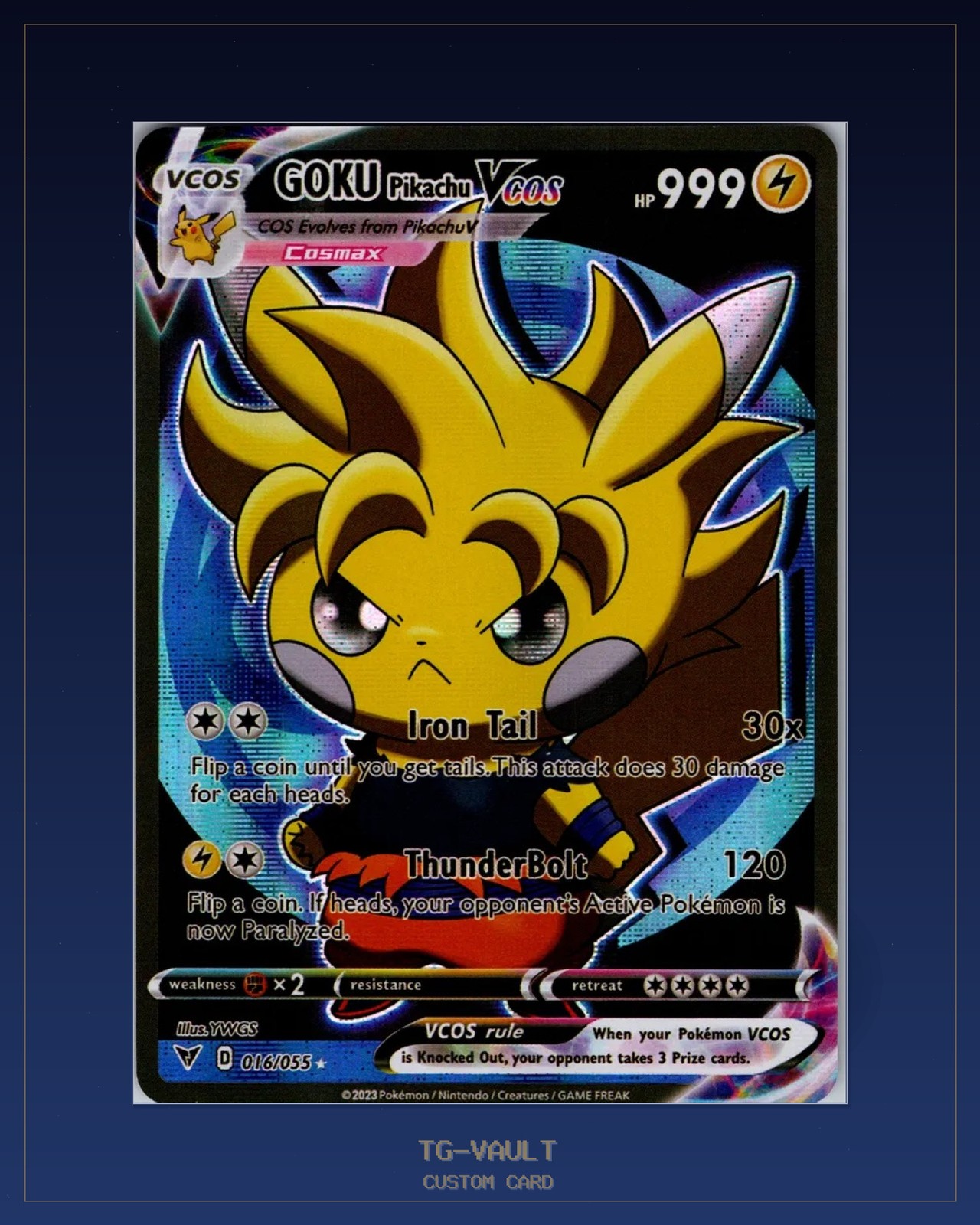 Pikachu als Goku Custom Card Dragon Ball