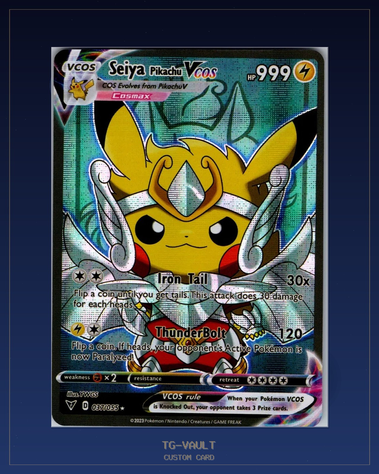 Pikachu als Seiya Custom Card Saint Seiya