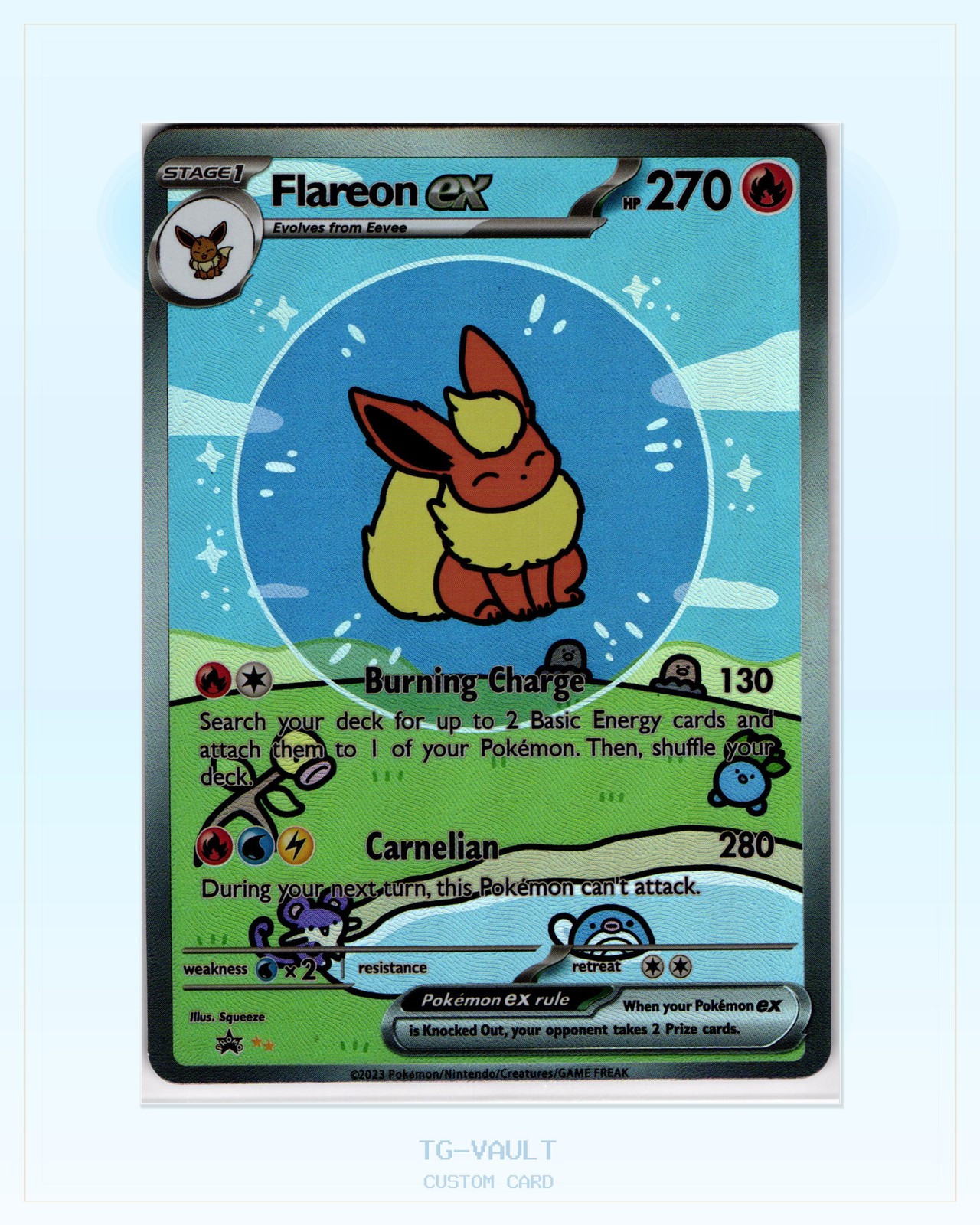 Flamara Flareon Custom Card Fan Art