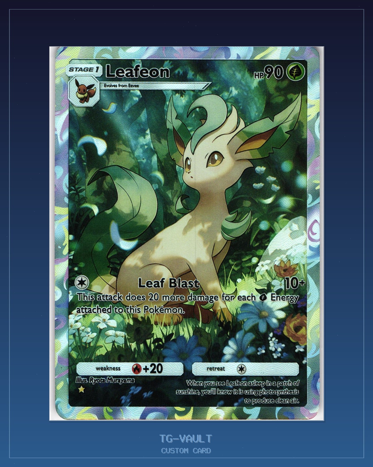 Folipurba Leafeon Custom Card Fan Art