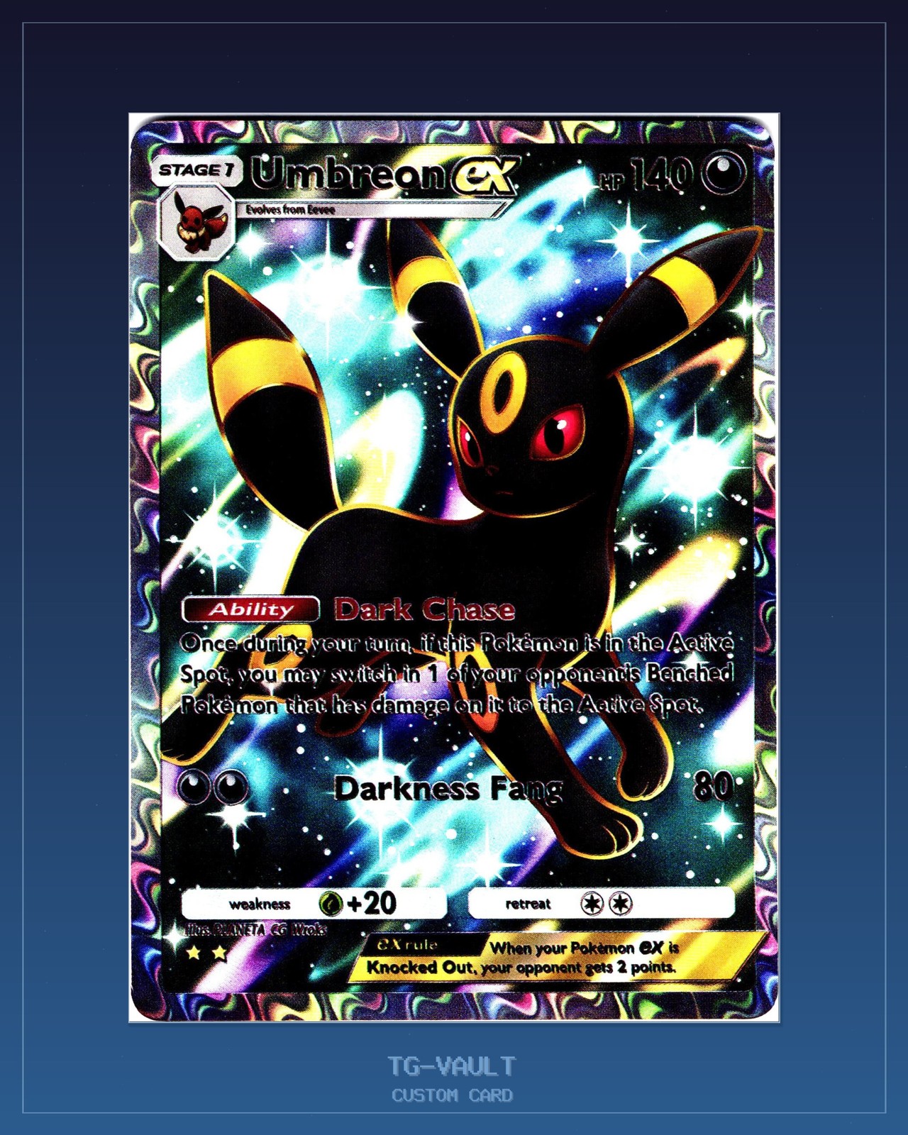 Nachtara Umbreon Custom Card Fan Art